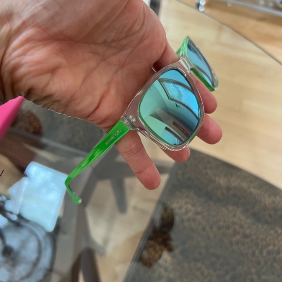 Michael Kors Clear Green Blue Iridescent Sunglasses - Picture 8 of 10